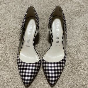 Anne Klein iflex Heels in Black and White Gingham
